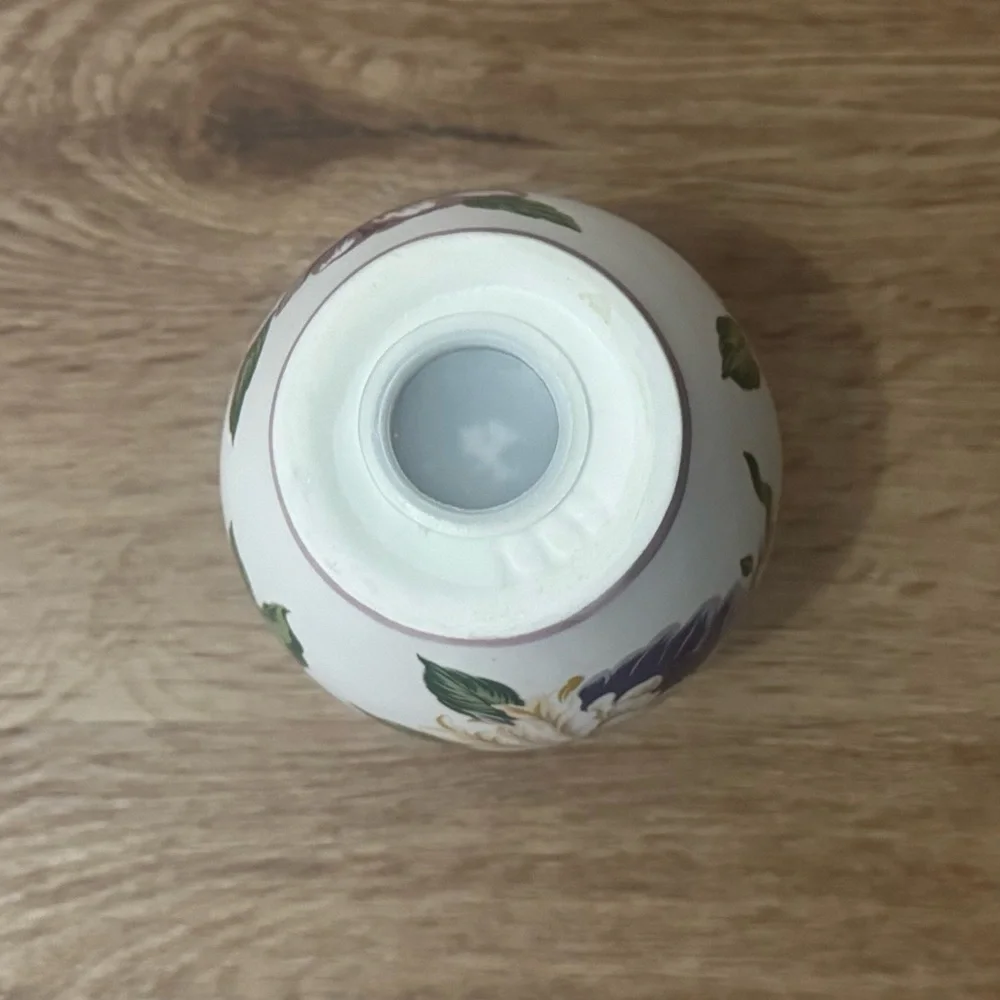 Vintage Floral Porcelain Toothbrush Holder Shabby Chic Vanity Decor